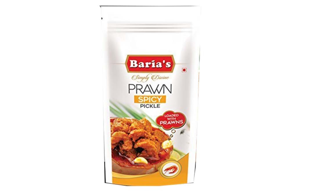 Baria's Prawn Spicy Pickle Loaded with Prawns   Pack  200 grams